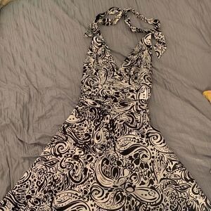 Alan Paige Halter Black/White Dress Size7/8